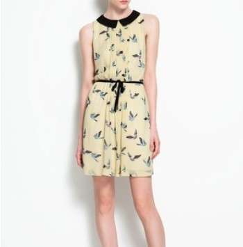 Brand Zara, 2012 new butterfly printing ladies dress