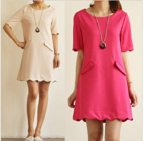 ro brand, autumn thick flounce frillery loose dress, Rose color size M, Khaki color size L