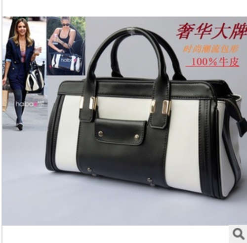 The same style with Alice bag, quality cow leather! color black matches white
