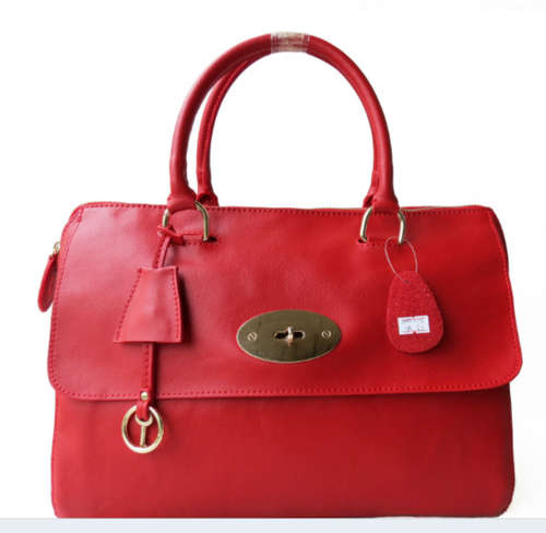 It bag Mlberry Del Rey style stars love genuine cow leather lady bag, red color
