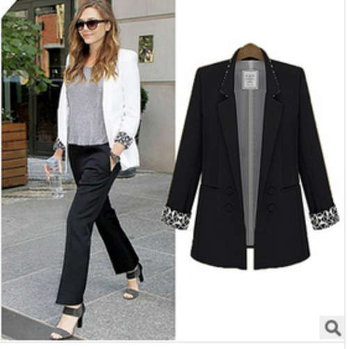 Chanel style elegant suit coat, 2 colors, 4 sizes