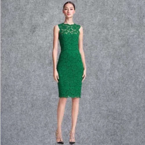 Beautiful lace embroider non sleeve dress, size 28-36, two colors