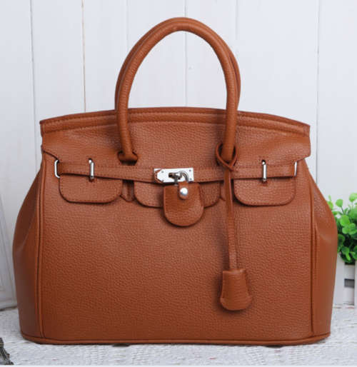 Camel color lady big bag with lock, shipping R30