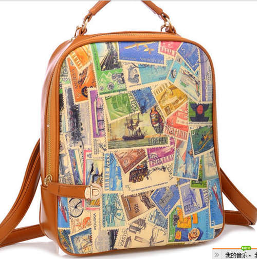 Oil painting style backpack, beautiful! stamp printed. shipping R30
