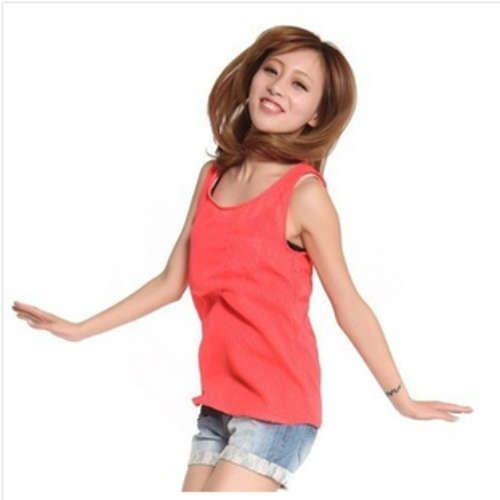 Summer promotion! Fashion gold stamps chiffon vest. color red 8-12