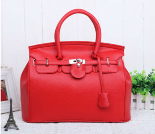 Red color lady big bag with lock, shipping R30