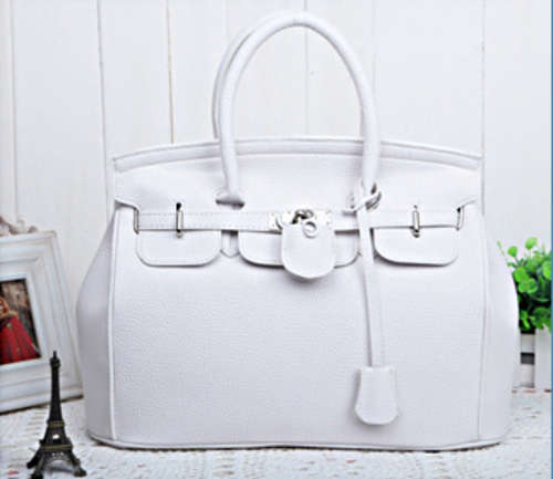 White color lady big bag with lock, shipping R30