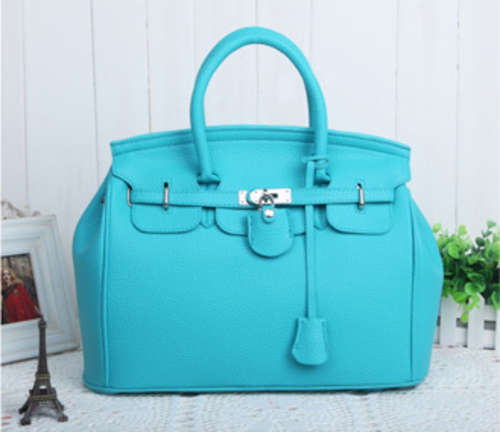 Blue color lady big bag with lock, shipping R30
