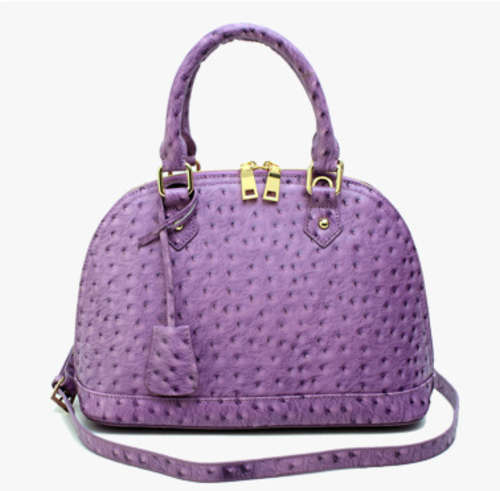 2014 Paris Style Ostrich PU Leather Hand Bag(Purple)  Shipping Fee R30.00