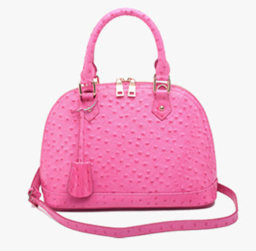 2014 Paris Style Ostrich PU Leather Hand Bag(Rose)  Shipping Fee R30.00