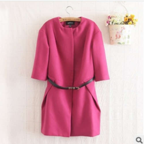 Middle length sleeve wool coat. with belt. Size 32. Shipping R30