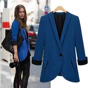 Euro style long sleeve blazer, 2014 fashion. Blue color. Size 30-36, Shipping fee R60