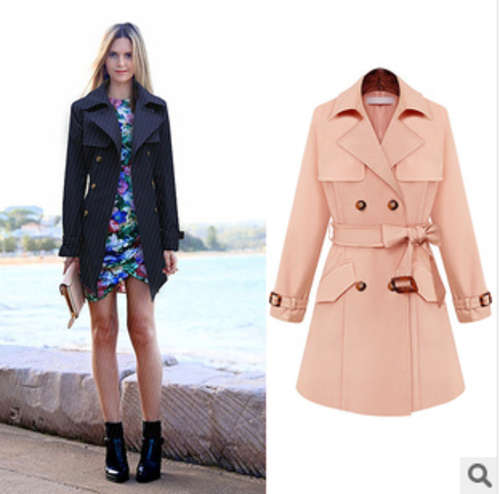 Autumn double breasted new Euro style coat. 2 colors. Size 30-36