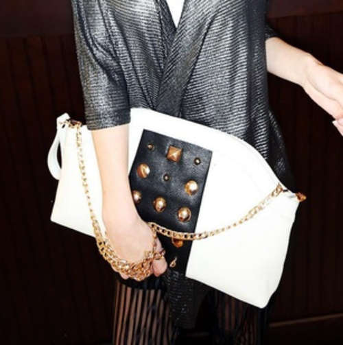 European Punk Style Lady's Bag. White Color.