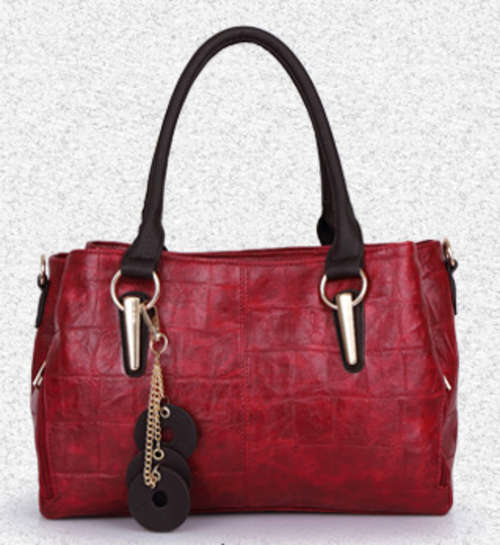 Cow leather retro 3 layers women shoulder bag, handbag. Color wine. Stock in ZA