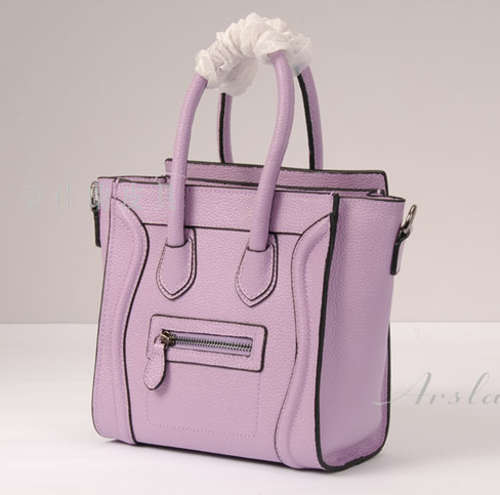 Genuine leather smile bag, lady handbag. Size small. color purple. Stock in ZA