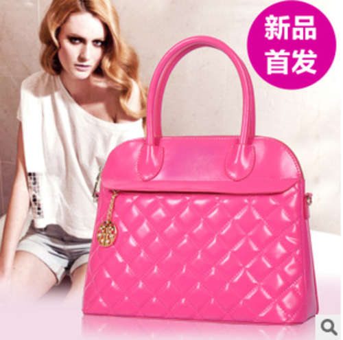 Office lady loves Genuine leather wild match handbag with belt. Rose color. Stock in ZA