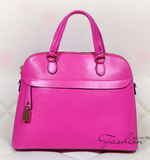 Genuine leather shell style handbag. Rose color. Stock in ZA