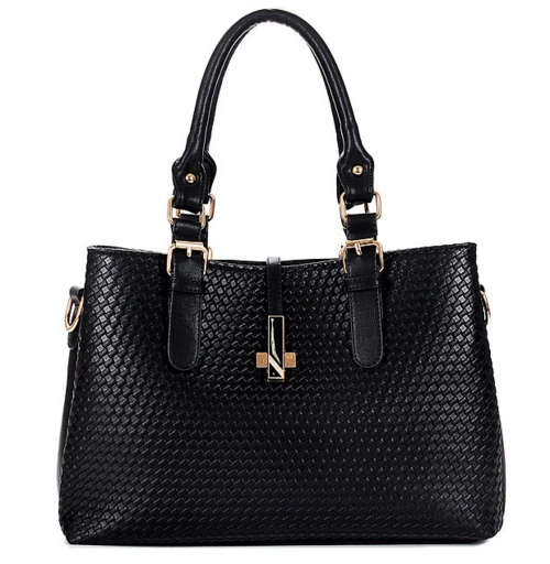 Beautiful elegant wild match woven handbag. Black color. Stock in ZA