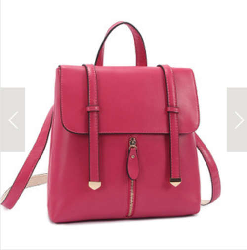 Fashion college arts style backpack. Rose color. Stock in ZA