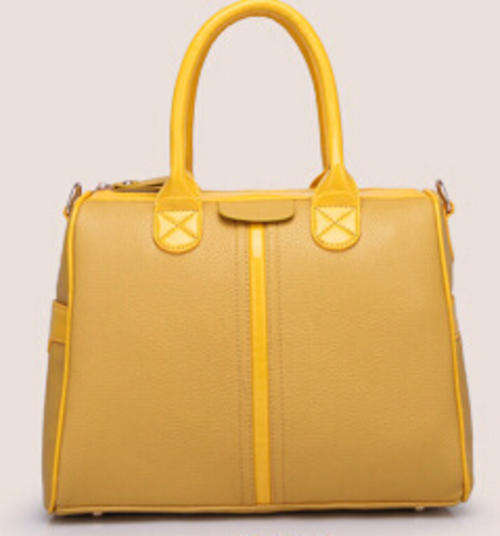 Big capacity stars love style high quality ladies handbag. yellow color. Stock in ZA