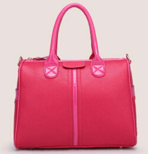 Big capacity stars love style high quality ladies handbag. Rose color.