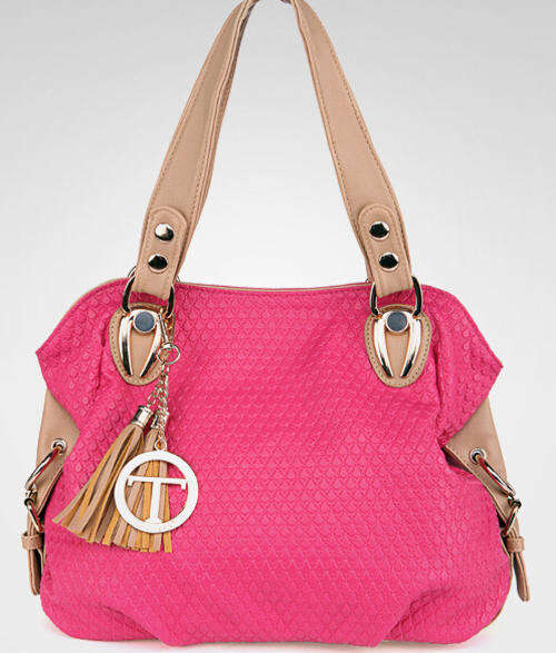Very elegant large capacity soft leather ladies handbag with belt. Rose color. Stock in ZA