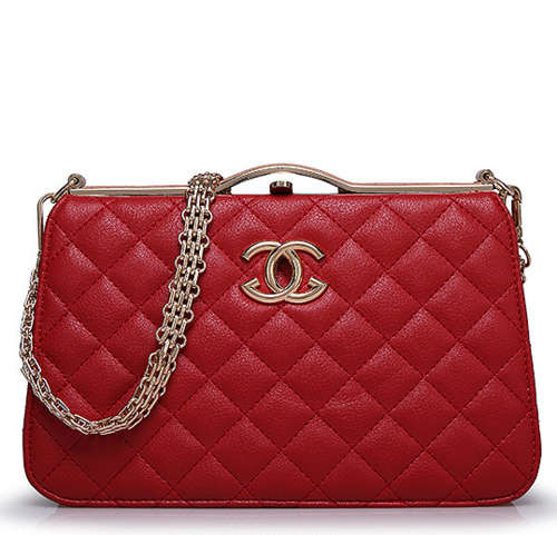 Elegant famous design wild match handbag. Wine red color.