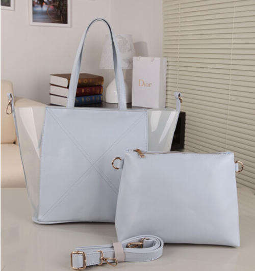 Composited handbag, fresh colors for holidays! Light grey color.