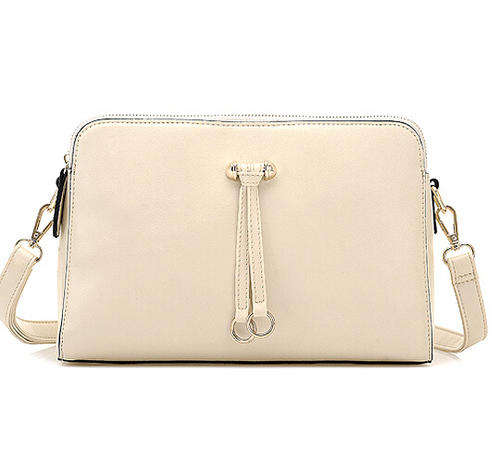Retro leisure use ladies shoulder bag, handbag. Rice color
