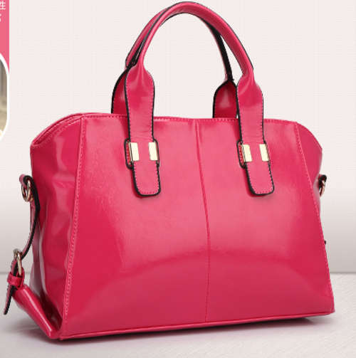 Noble style ladies large handbag with strape. Rose color. Stock in ZA