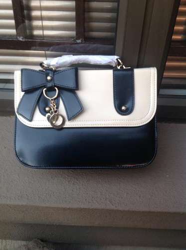 Leisure sweet college style ladies handbag with stripe. Bow style.