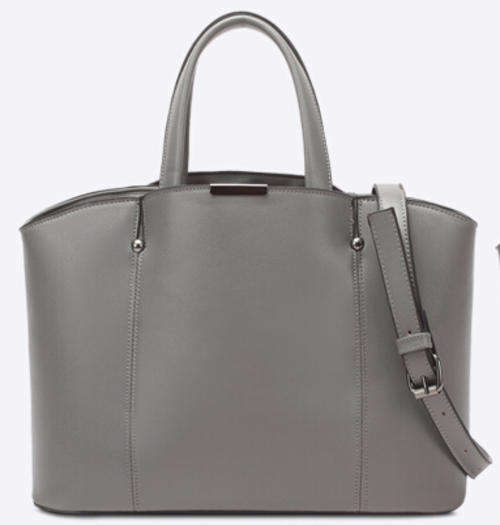 Classic career ladies handbag, with strape. Grey color. Stock in ZA