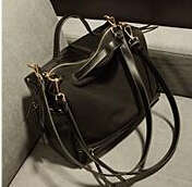 Classic motor bag, nubuck design. Large capacity. Black color. Stock in ZA