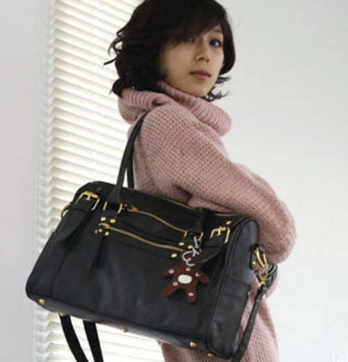 Office ladies wild use handbag with strap, black color. Stock in ZA