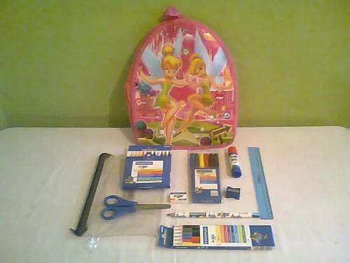 mini tinkerbell back pack,including 10 items of stadler stationery