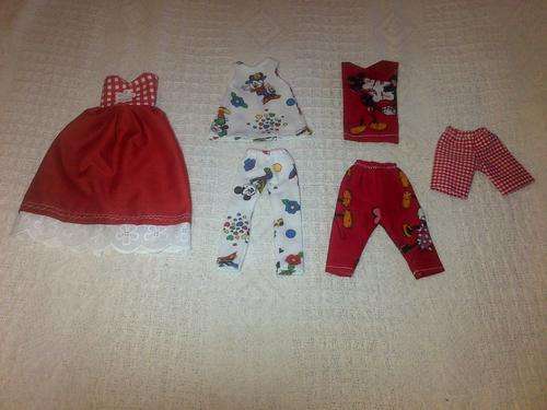 assorted hand made barbie doll clothes
