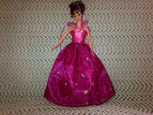pink barbie ball gown(doll not included) hand made