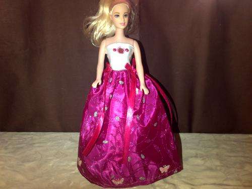 Pink handmade barbie doll dress- doll not included