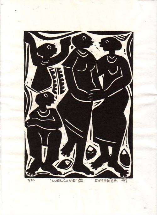 WELCOME 2 - By Ezekiel Madiba (Signed Woodcut - Limited Edition Print)