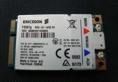 Ericsson F3507g Mini PCI-E 3G/HSDPA/GPS Modem (Dell 5530 / Lenovo / MikroTik)