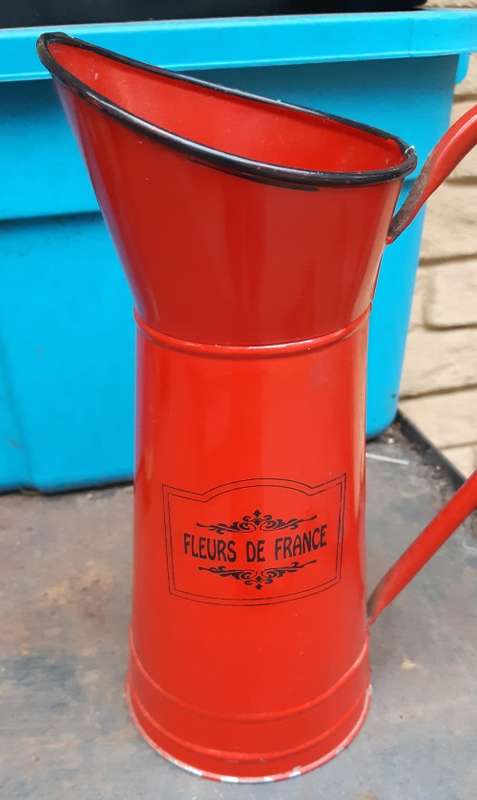 Vintage Enamel watering can - French design