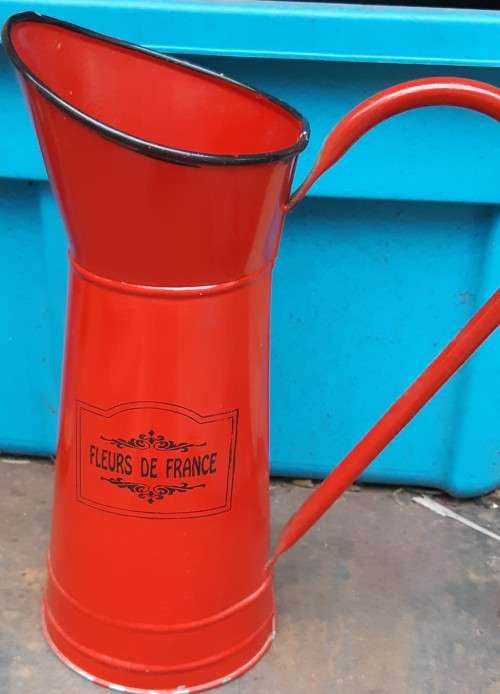 Vintage Enamel watering can - French design