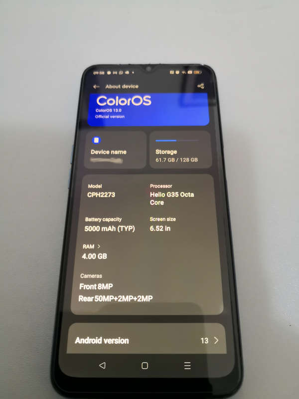 OPPO A54s  CPH 2273 with accessories  for mobile phone