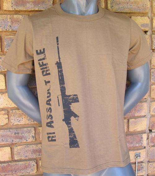 OLD BROWN TEES R1 ASSAULT RIFLE T/SHIRTS M TO 3XL