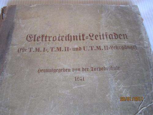 GERMAN KRIEGSMARINE UBOAT TORPEDO TRAINING BOOK 1941