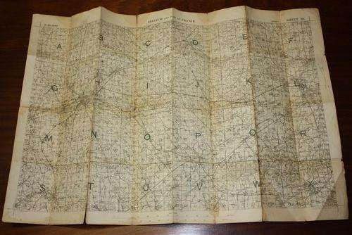 VERY RARE BRITISH FIRST WORLD WAR  MAP