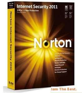 Norton Internet Security 2011 - 1 year subscription 3 PC licence.
