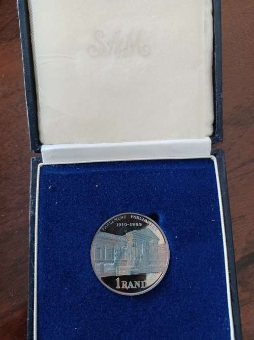 South African Proof R1 Silver Coin 1985