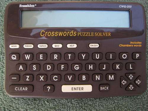 CROSSWORDS PUZZLE SOLVER  CWQ- 200  Franklin electronic publishers.